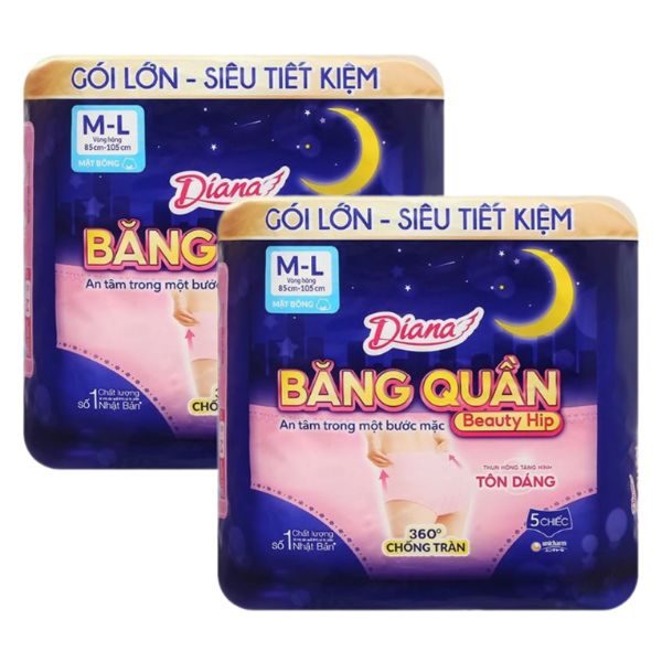 Combo 2 băng quần ban đêm Diana chống tràn size M-L - Giao bao bì ngẫu nhiên